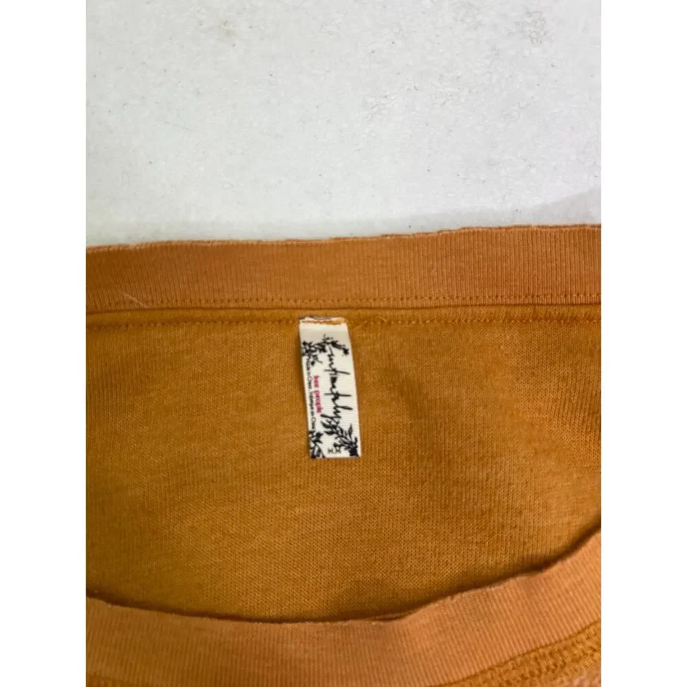 Free People Intimately Free Kelly Loungewear Sweatshirt Cognac Size M